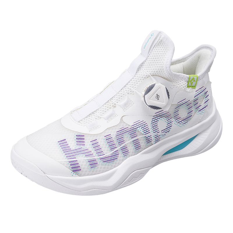 KUMPOO Badminton Shoes Unisex Low Top White