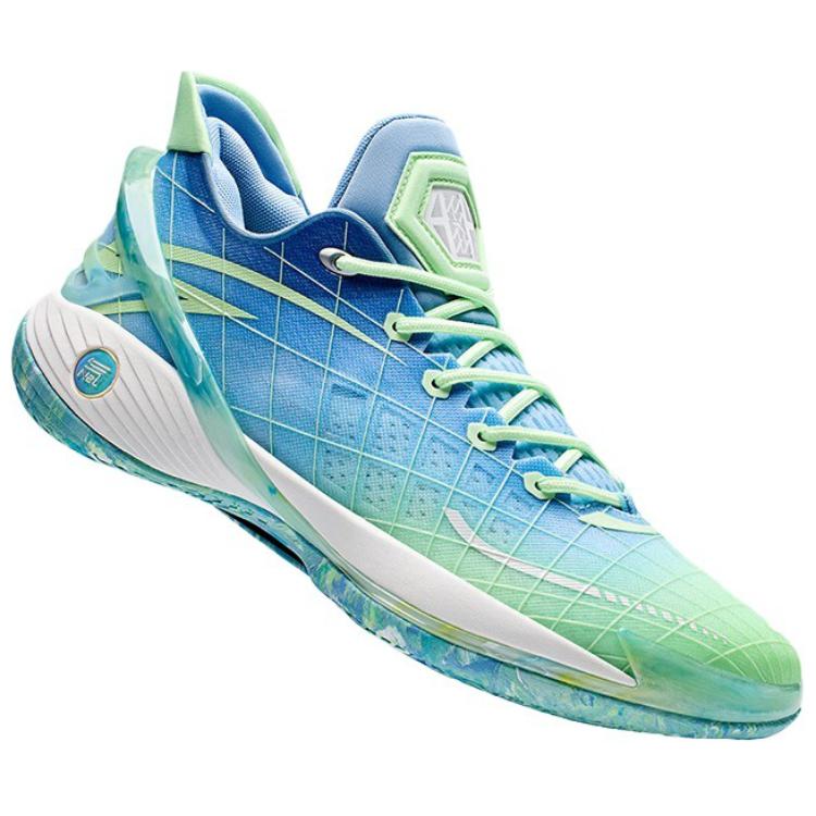 Anta Crazy 2024 Cushioning Slip Resistant Low top Basketball Shoes Men’s Blue Green