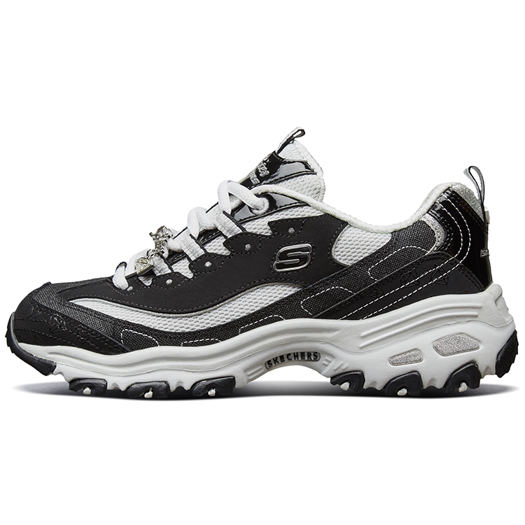 Женские кроссовки Skechers D'LITES 1.0 (черно-белые)