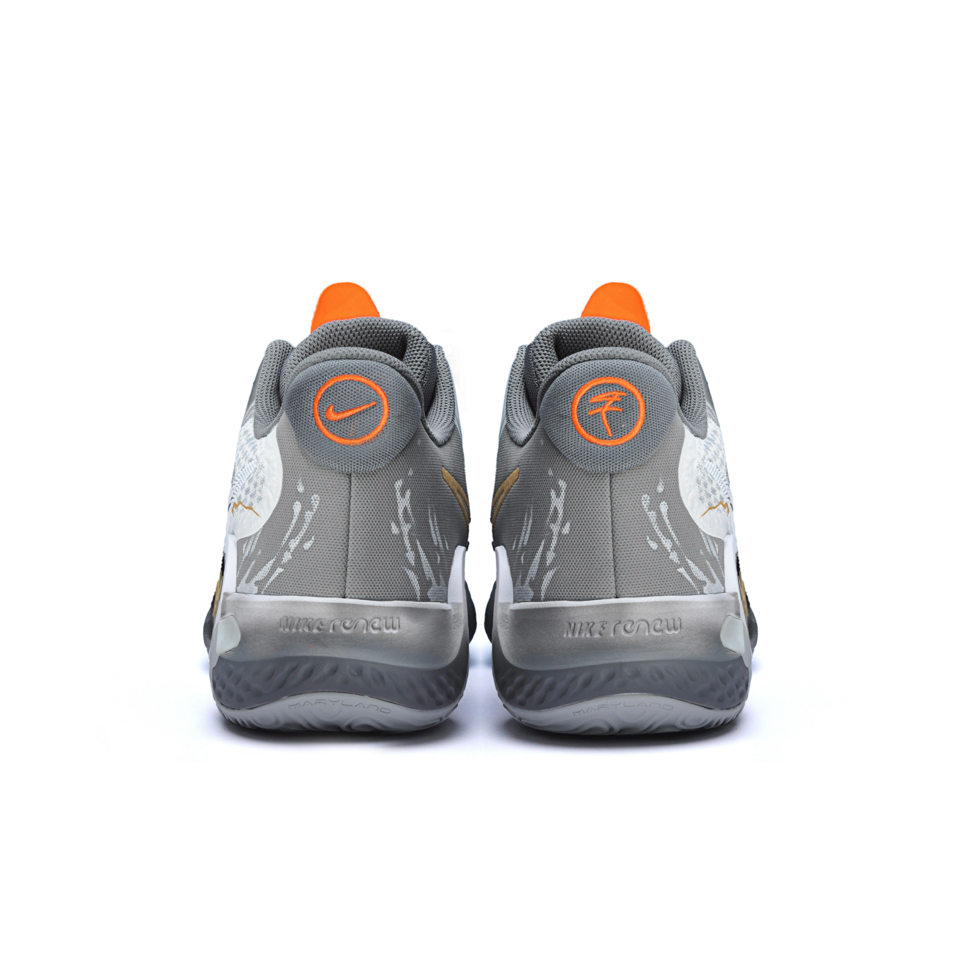 Nike KD Trey 5 IX Slip Resistant Abrasion Resistant Mid top Basketball Shoes Unisex Light Gray