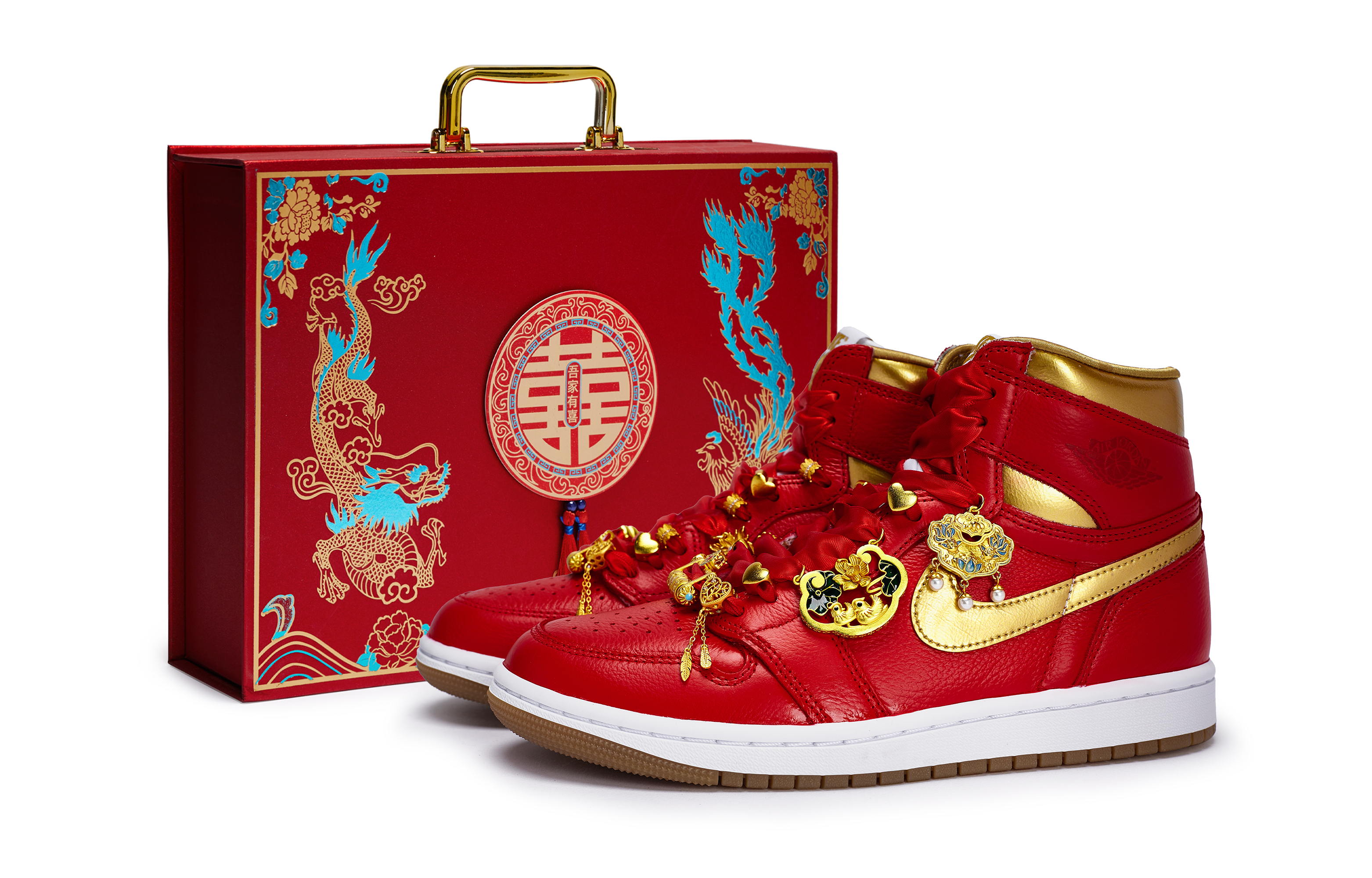 Jordan Air Jordan 1 811 Manufacturing, Heart to Heart Centennial, Gift Box Abrasion Resistant Breathable