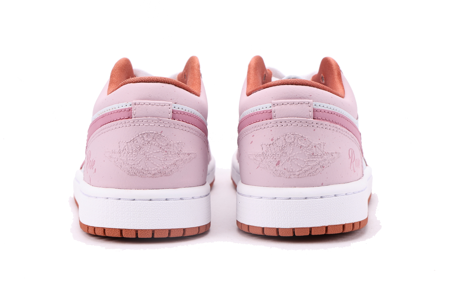 Jordan Air Jordan 1 Slip Resistant Abrasion Resistant Low top Vintage Basketball Shoes Women’s Pink