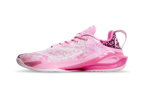 Li Ning Speed 11 Cushioning Slip Resistant Low top Basketball Shoes Men's Pink