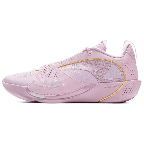 LiNing Li Ning Wade Quancheng 13ENCORE Polycore Core Technology Start Explosion Low-top Basketball Shoes Men's Early Lotus Powder