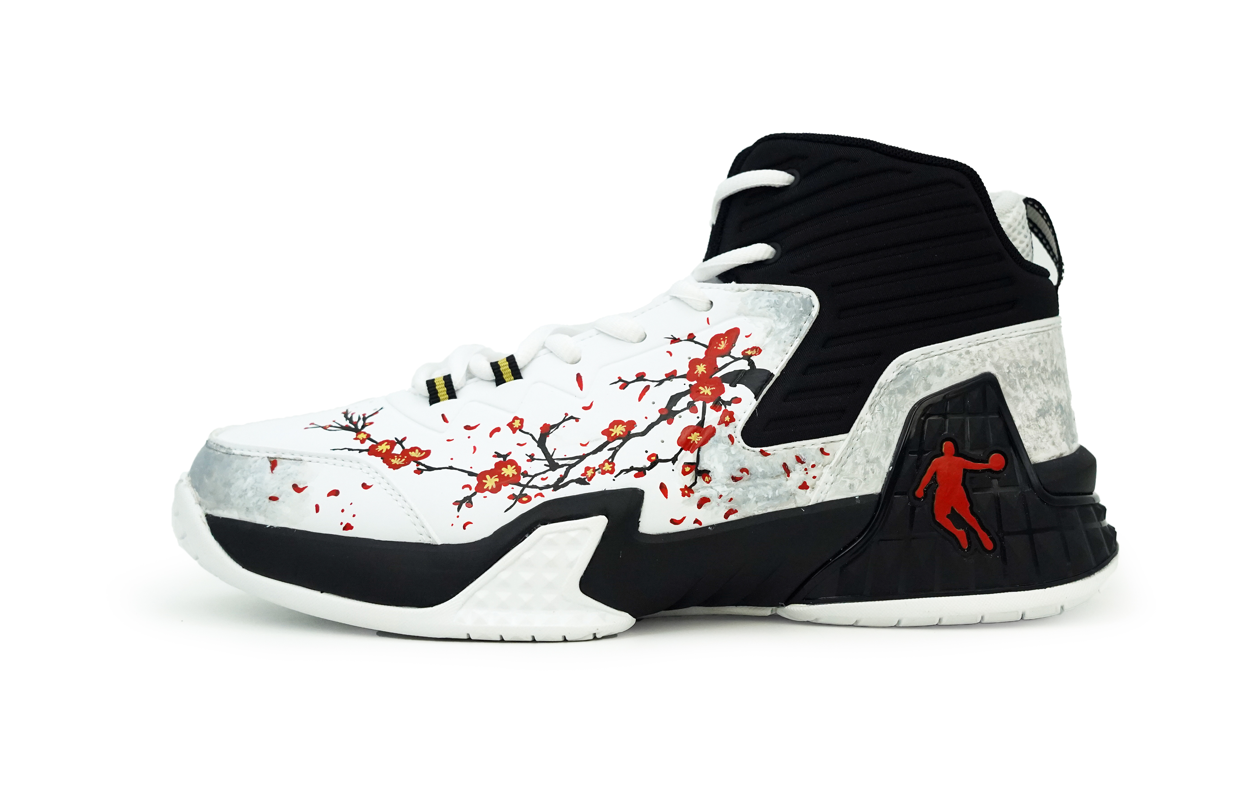QIAODAN Grinding 1 Textile, Synthetic Leather Cushioning Slip Resistant Abrasion Resistant High top Basketball Shoes