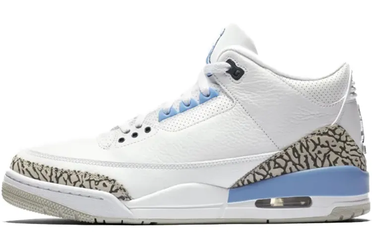Jordan Air Jordan 3 Retro 'Unc Trendy Mid top Vintage Basketball Shoes Men's Carolina Blue