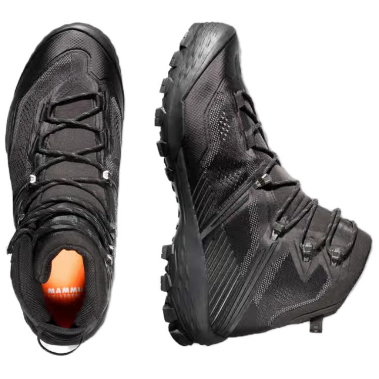 MAMMUT Ducan 2 Slip Resistant Abrasion Resistant High top Hiking Shoes Men’s Black