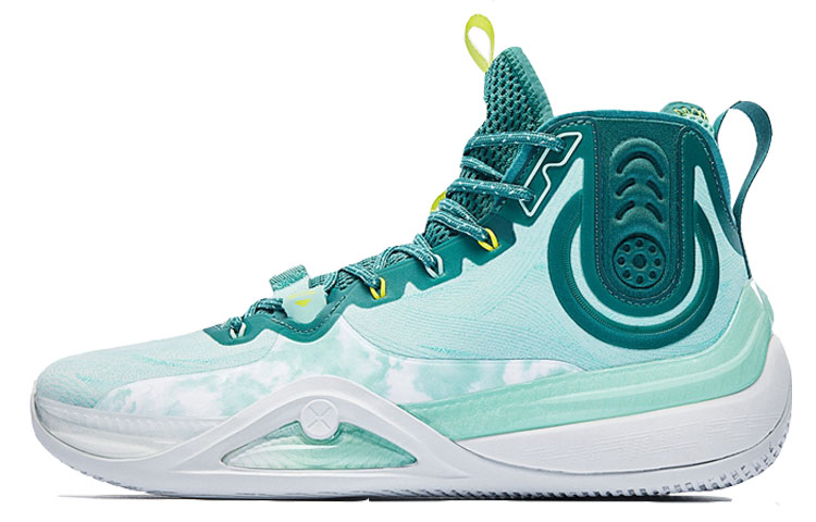 XTEP Royal Wind Generation Cushioning Abrasion Resistant Breathable High Top Basketball Shoes Men’s Green