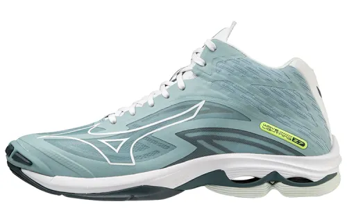 Mizuno Volleyball Shoes Unisex Mid Top Blue/Black/Neon Green