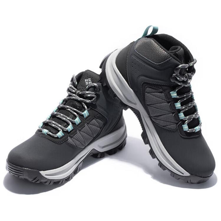 Columbia Cushioning Slip Resistant Abrasion Resistant High top Mountaineering Shoes Women’s Black Gray