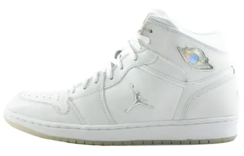 Jordan Air Jordan 1 Retro White Chrome Comfortable Mid-top Retro Basketball Shoes Men's White 2002