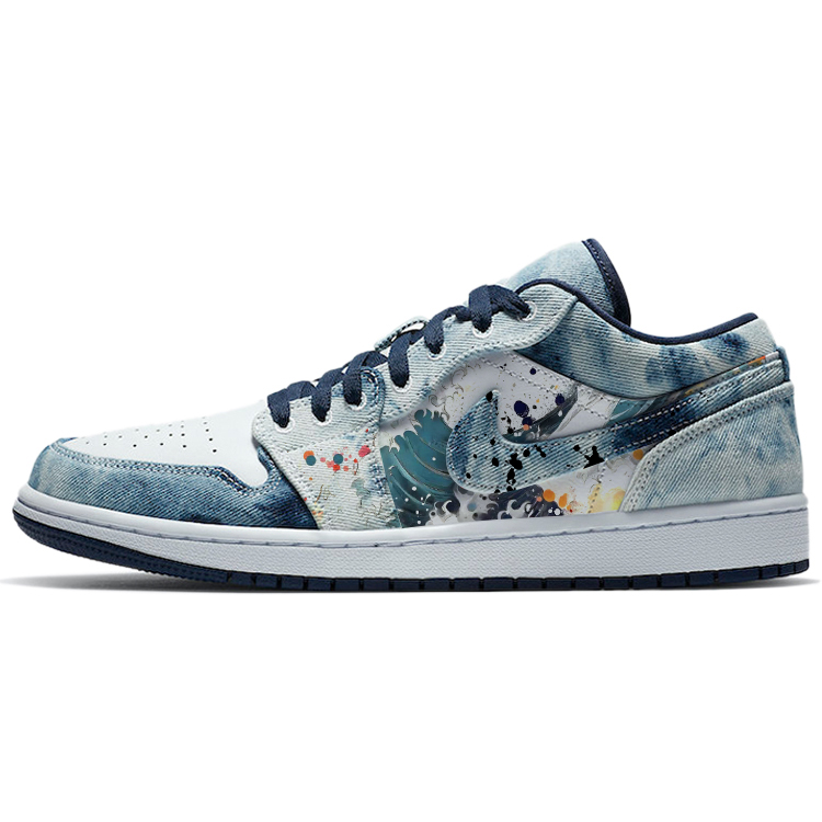Jordan Air Jordan 1 Vintage Basketball Shoes Men’s Low Top Blue/White