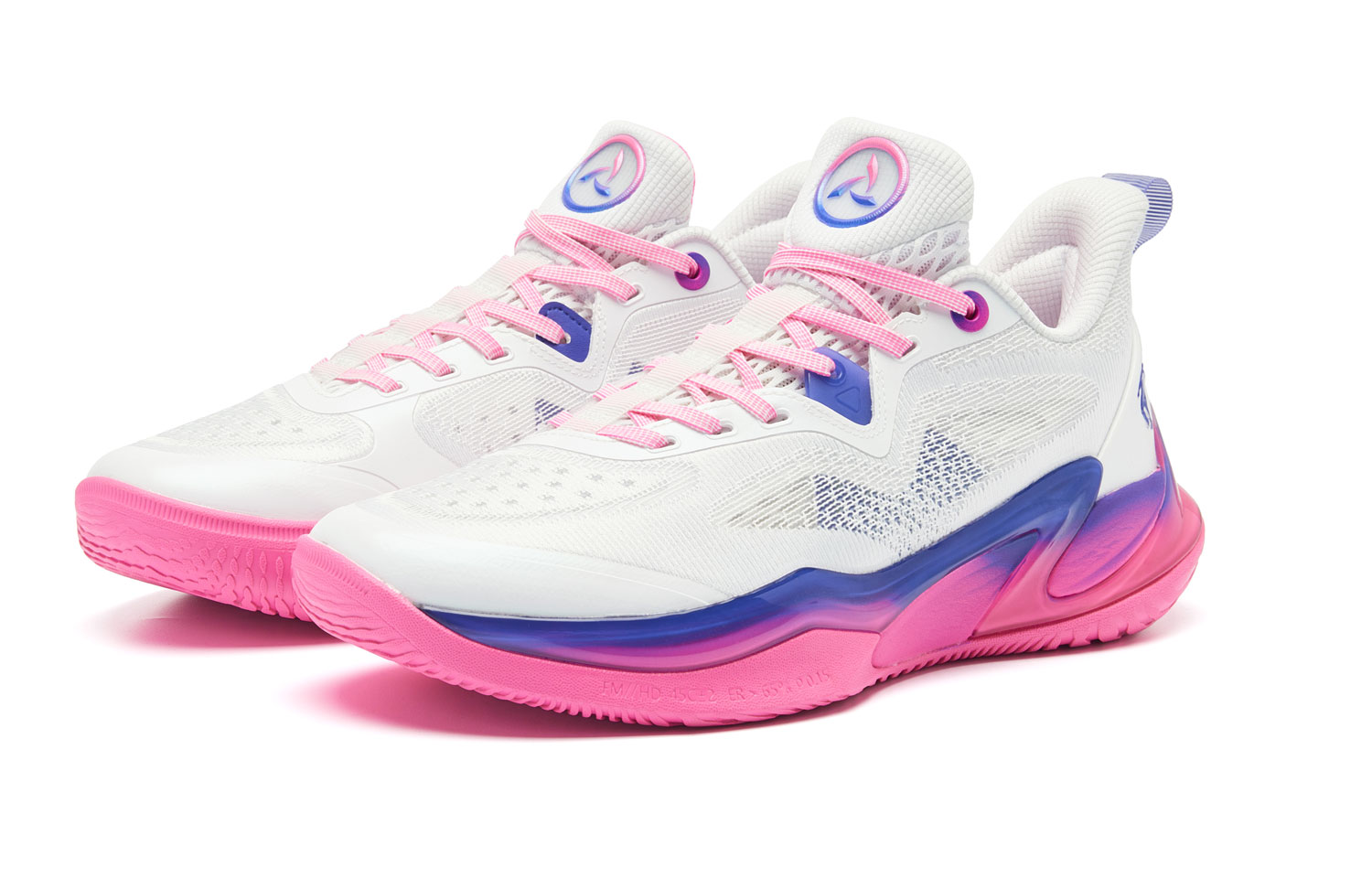 QIAODAN Wind Blade 4 Cushioning Support Abrasion Resistant Slip Resistant Low top Basketball Shoes Men’s Pink Purple