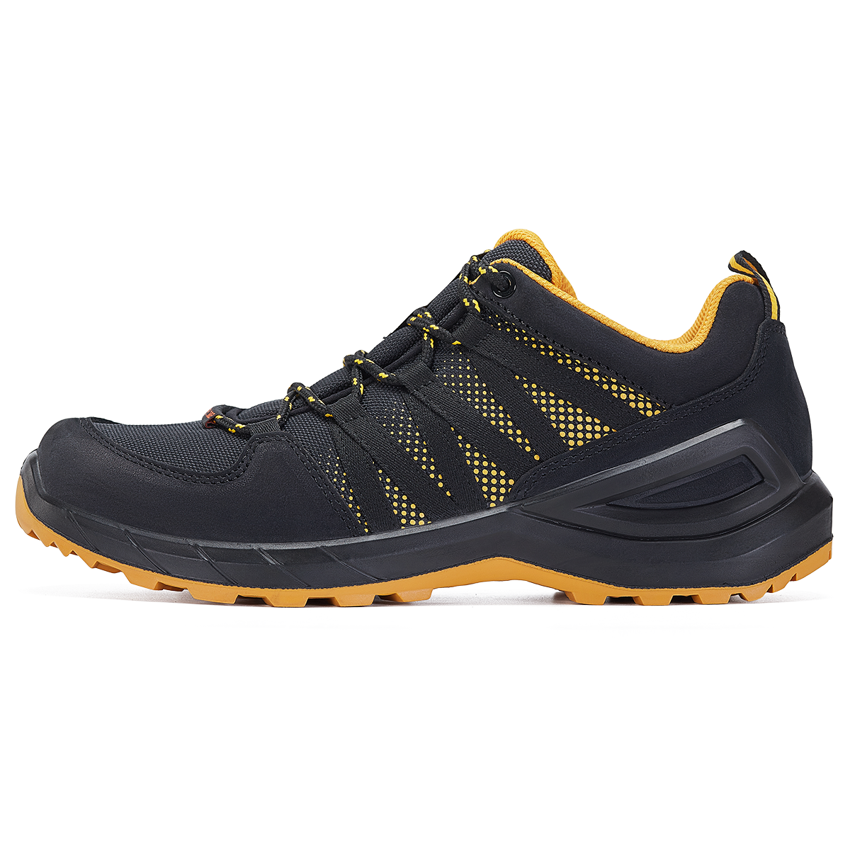 SLEADER Explorer Collection Slip Resistant Abrasion Resistant Low top Outdoor Shoes Unisex Black Orange