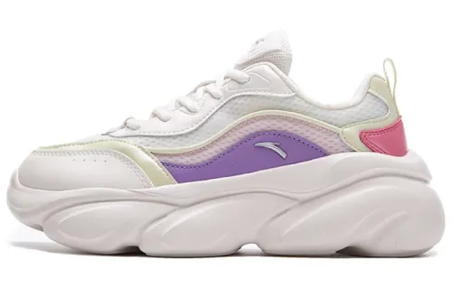 Anta Cat Paw Textile, Synthetic Leather Cushioning Slip Resistant Abrasion Resistant Low top Chunky Sneakers Women's