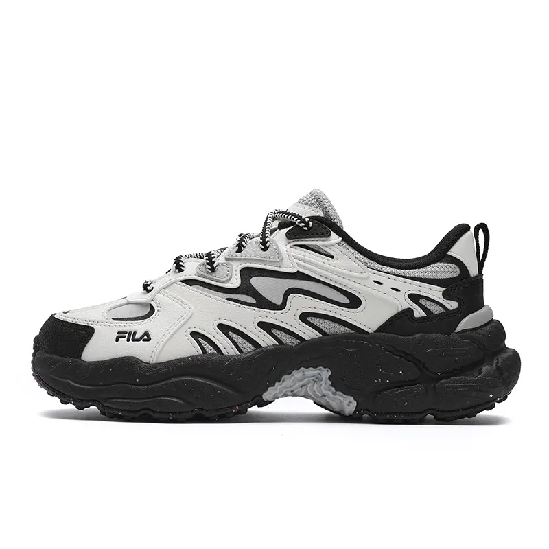 FILA Fern Sneakers Abrasion Resistant Height Increasing Low top Chunky Sneakers Women's White Gray