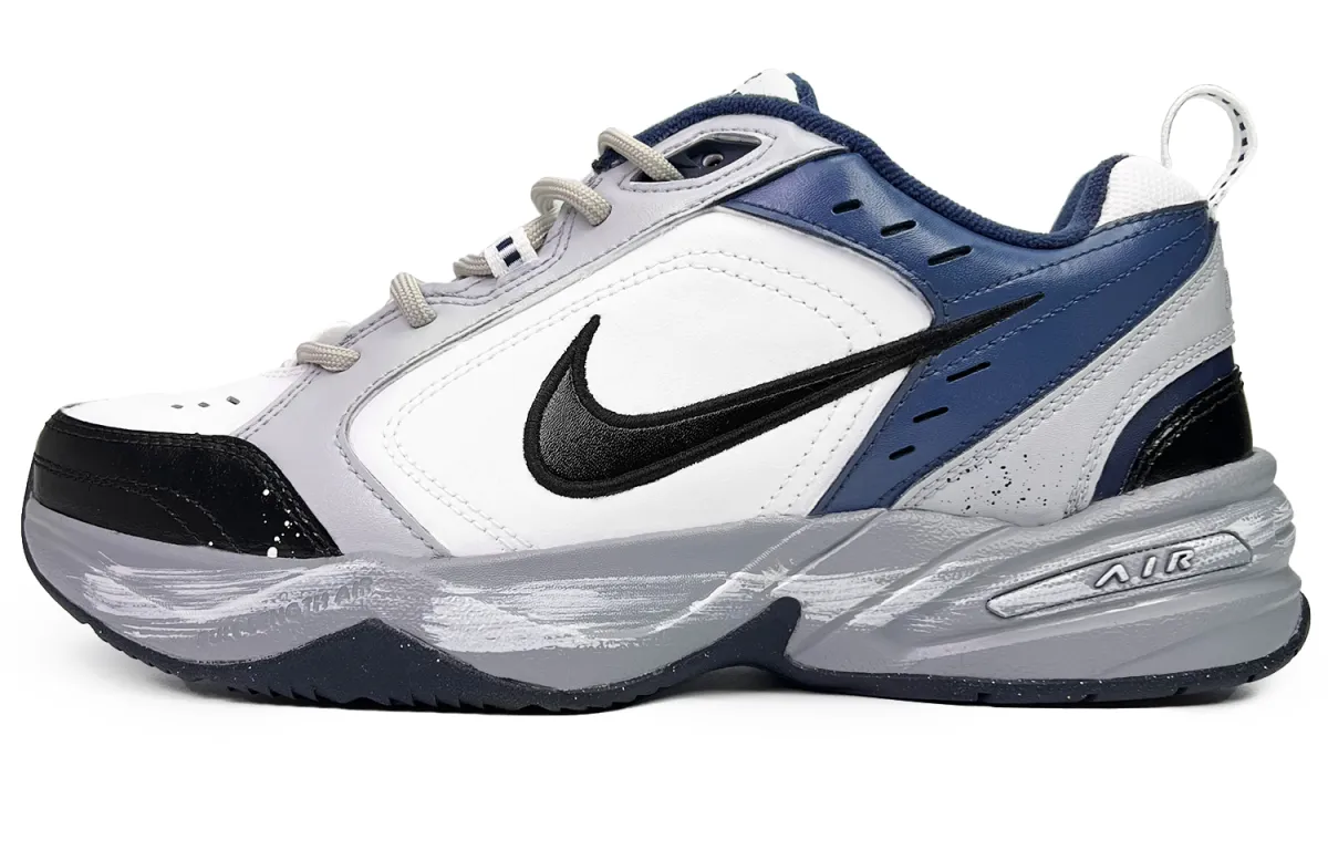 Nike Air Monarch 4 Gate Of Xingji Low top Chunky Sneakers Unisex Gray Blue