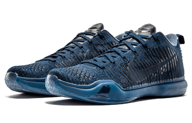 Мужские кроссовки Nike Kobe 10 Elite Low Black Mamba Collection Fade to Black (синие) — Синий — фото 2