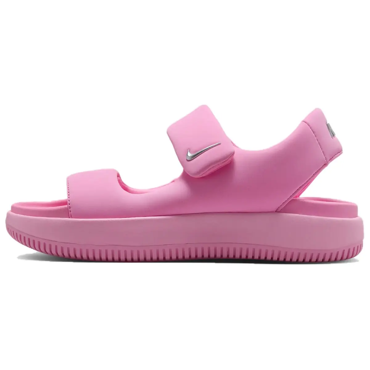 Nike Calm Sandal Hyper Pink Metallic Silver Women's