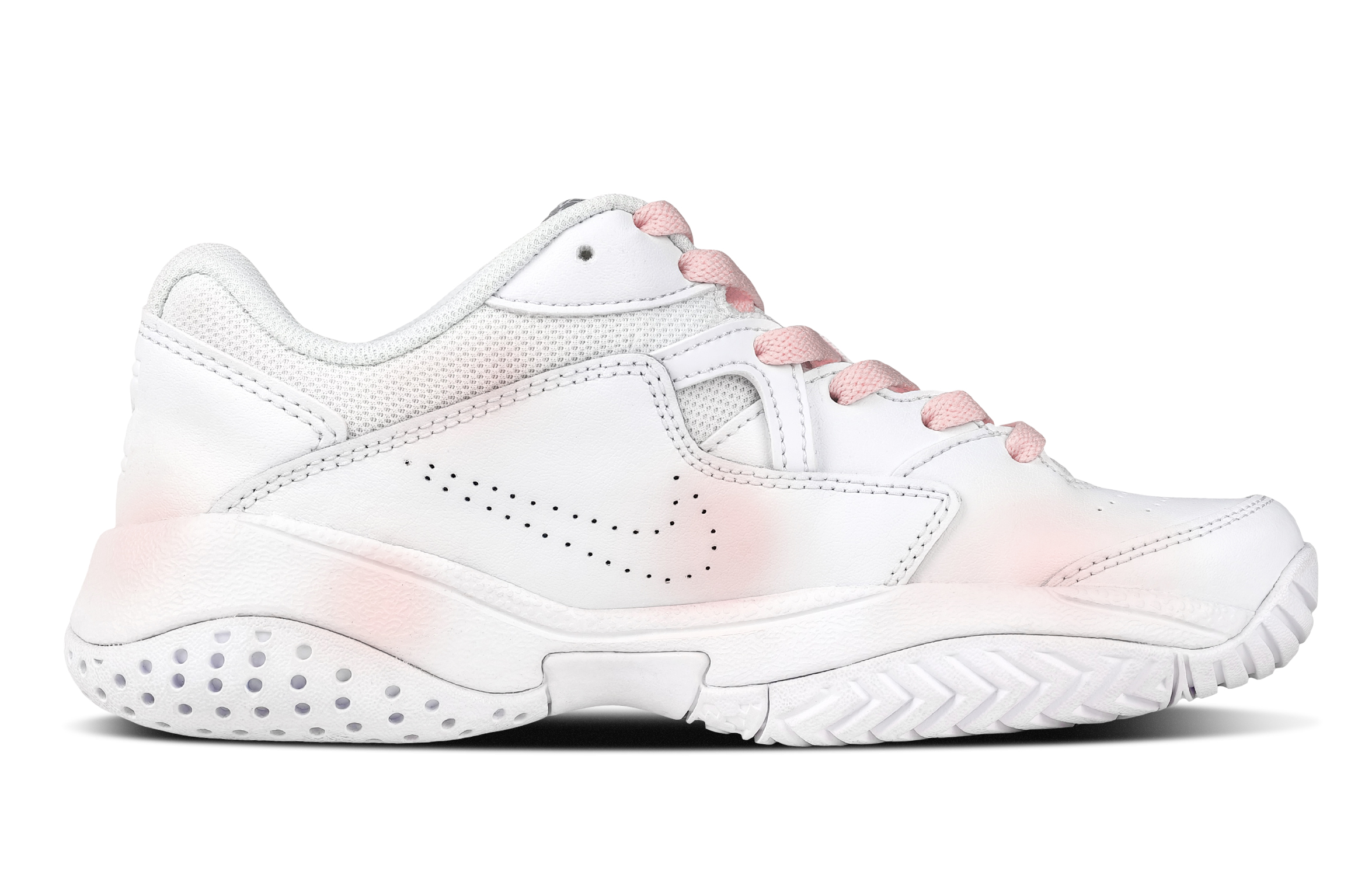 Nike Court Lite 2 Pink Kitten Textile, Synthetic Leather Abrasion Resistant Low top Tennis Shoes Women’s Pink White