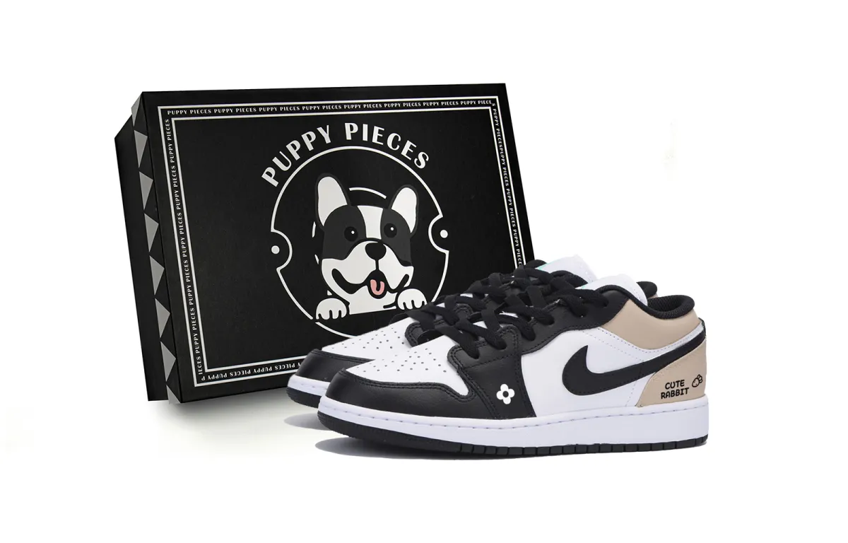 Jordan Air Jordan 1 Urban Chic Style, Exclusive Shoe Box Low top Vintage Basketball Shoes Men's White
