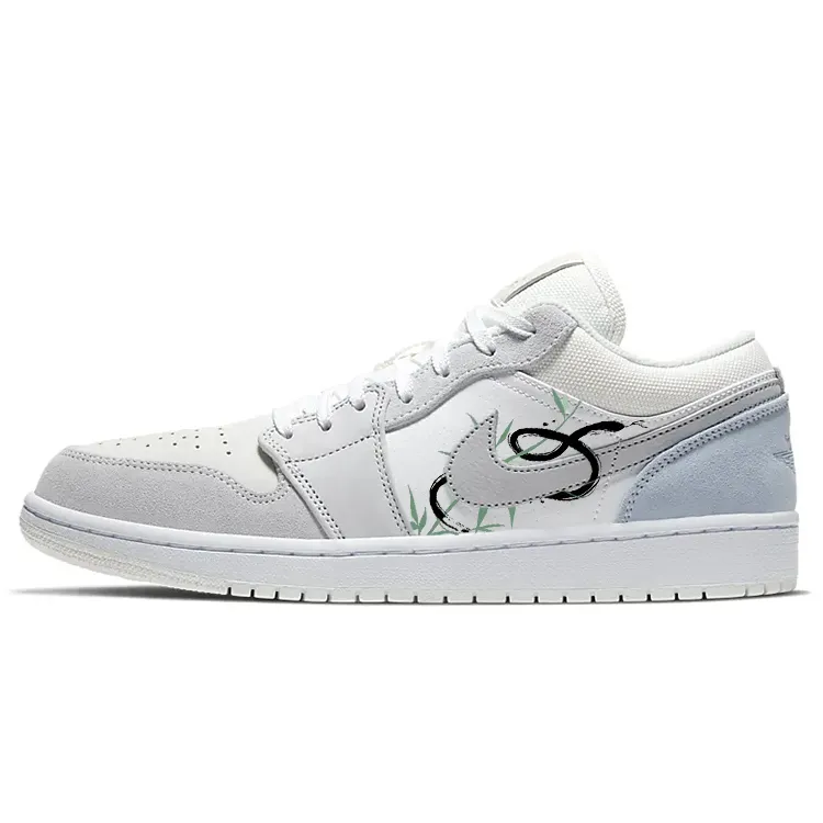 Jordan Air Jordan 1 Vintage Basketball Shoes Unisex Low Top White/Gray