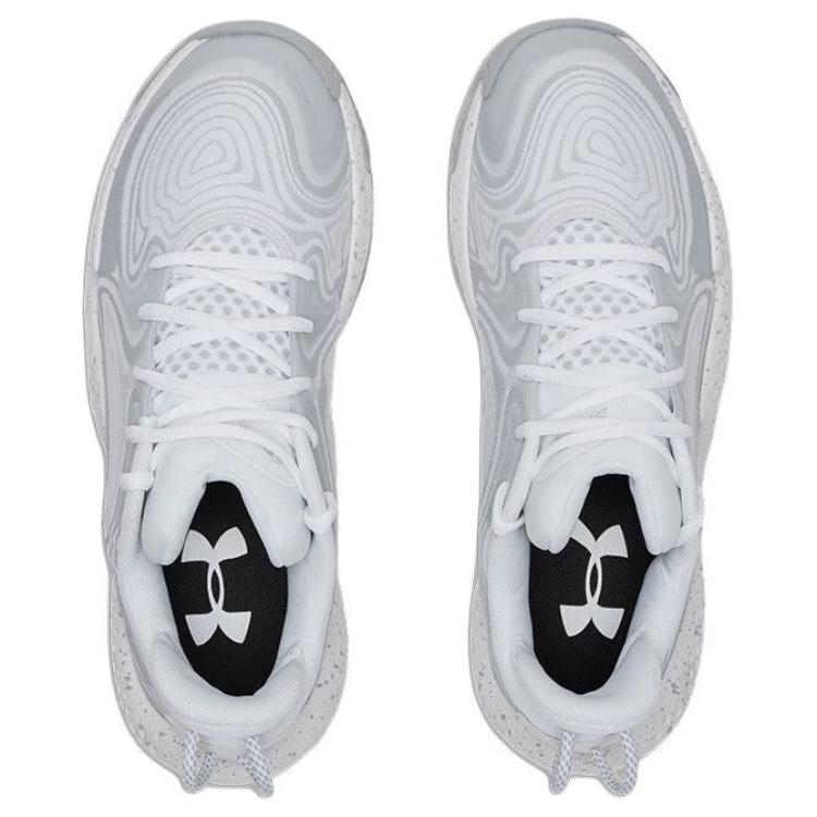 Under Armour Spawn 6 Slip Resistant Abrasion Resistant Low top Basketball Shoes Unisex White