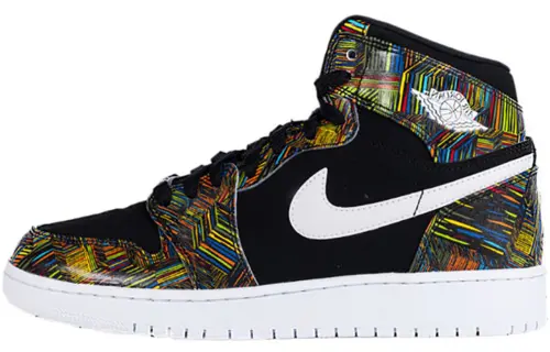 Jordan Air Jordan 1 Retro BHM Black Month 2016 Anti-slip Lightweight High Top Retro Basketball Shoes Women's Black