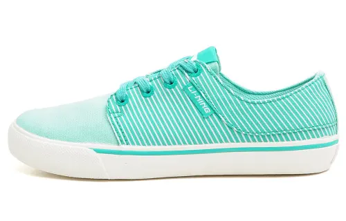 Li Ning Canvas Shoes Women's Low Top Green