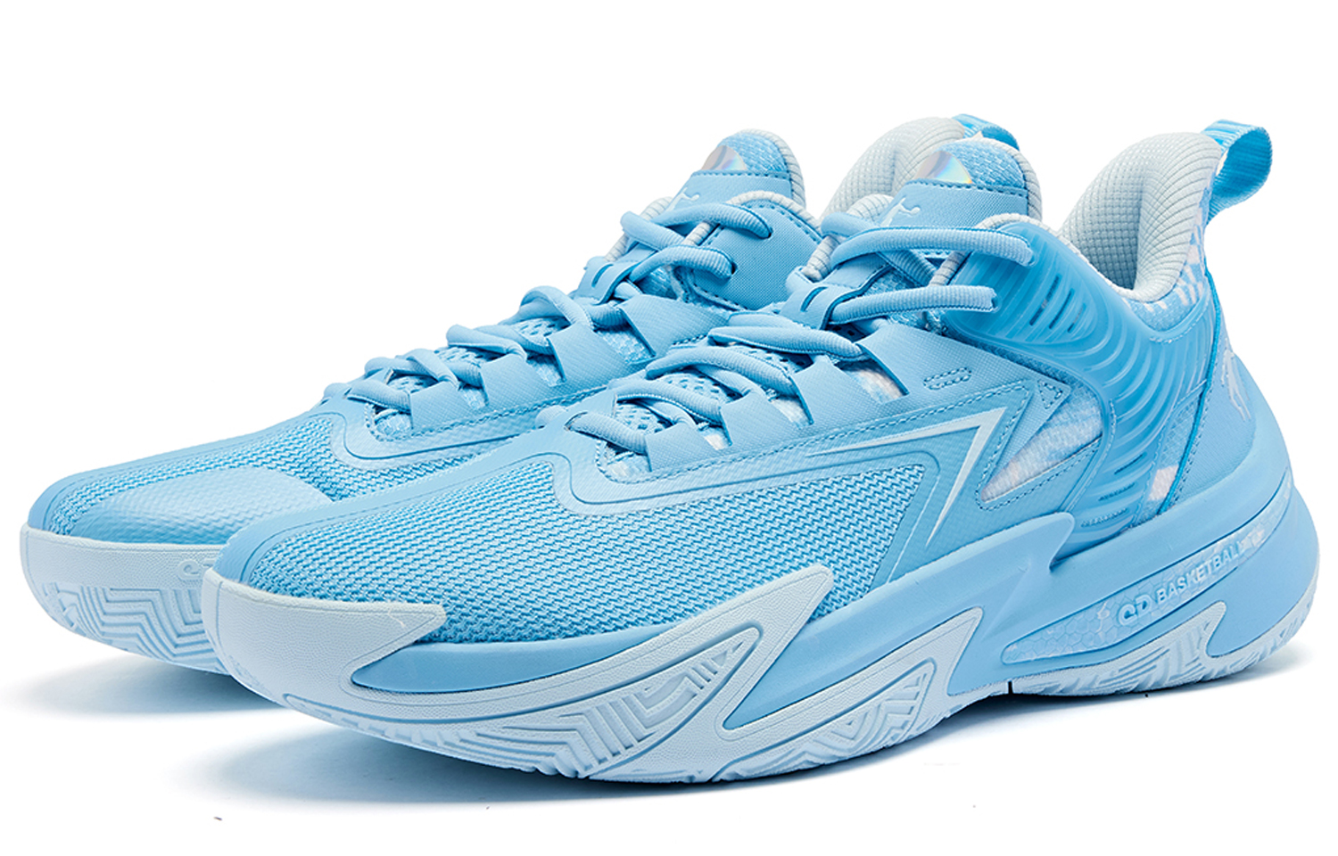 QIAODAN Spiky 7TEAM Comfortable Round Toe Cushioning, Wear Resistant Low top Basketball Shoes Men’s Blue