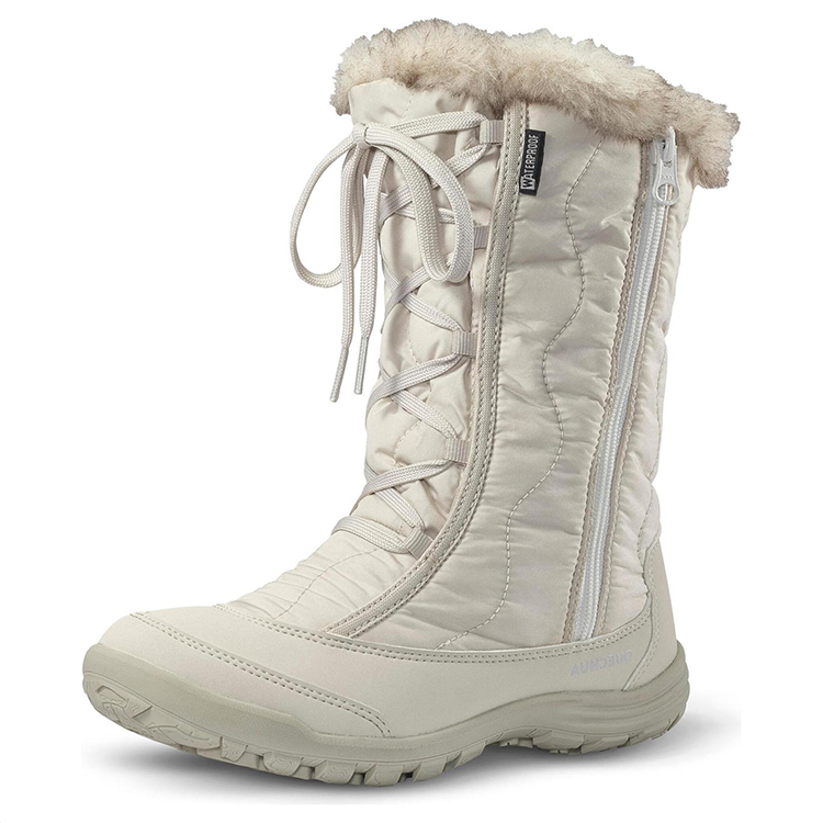 DECATHLON SH500 Thermal Abrasion Resistant Thermal Abrasion Resistant Knee High Snow Boots Women's Gray