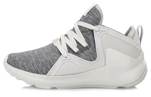 Li Ning APOSTLE Winter Mid top Basketball Shoes Women's Gray White Winter Edition