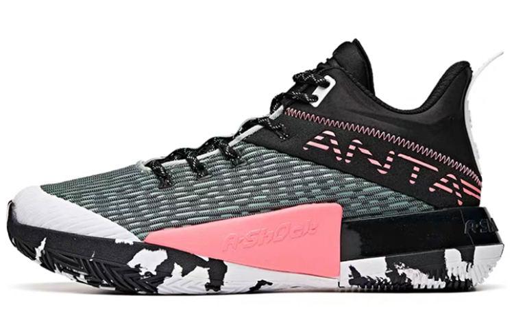 Anta Attack 2 Mid top Basketball Shoes Men's Black Pink