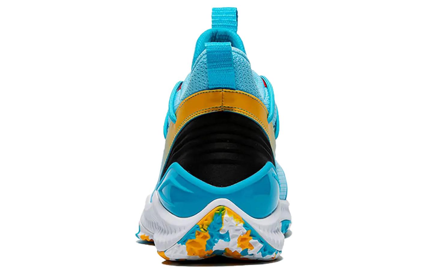 QIAODAN Cushioning Abrasion Resistant Slip Resistant Lightweight Low top Basketball Shoes Men’s Sky Blue
