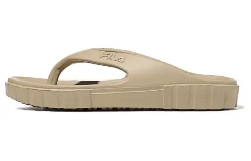FILA Sandblasting Song Comfortable Round Toe Flip Flops Men's Brown