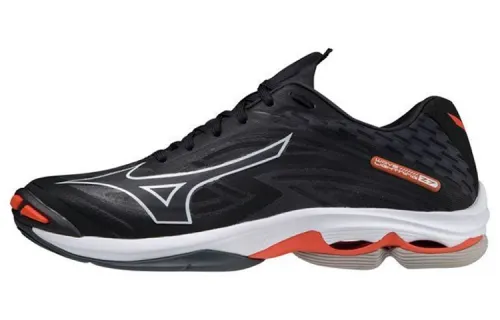 Mizuno Volleyball Shoes Unisex Low Top Black/White/Orange