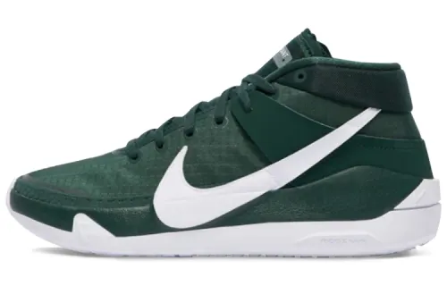 Nike KD 13 TB Promo Durant round toe lace-up mid-top Air Zoom practical basketball shoes for men and women, green, foreign version