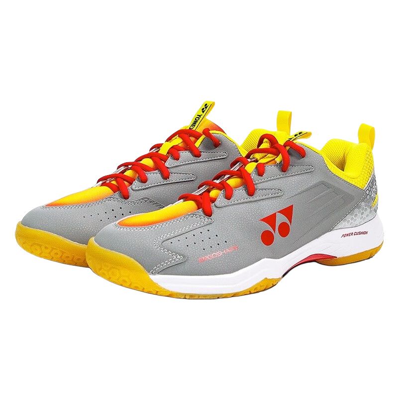 YONEX Badminton Shoes Cushioning Slip Resistant Low top Badminton Shoes Men’s Gray Red