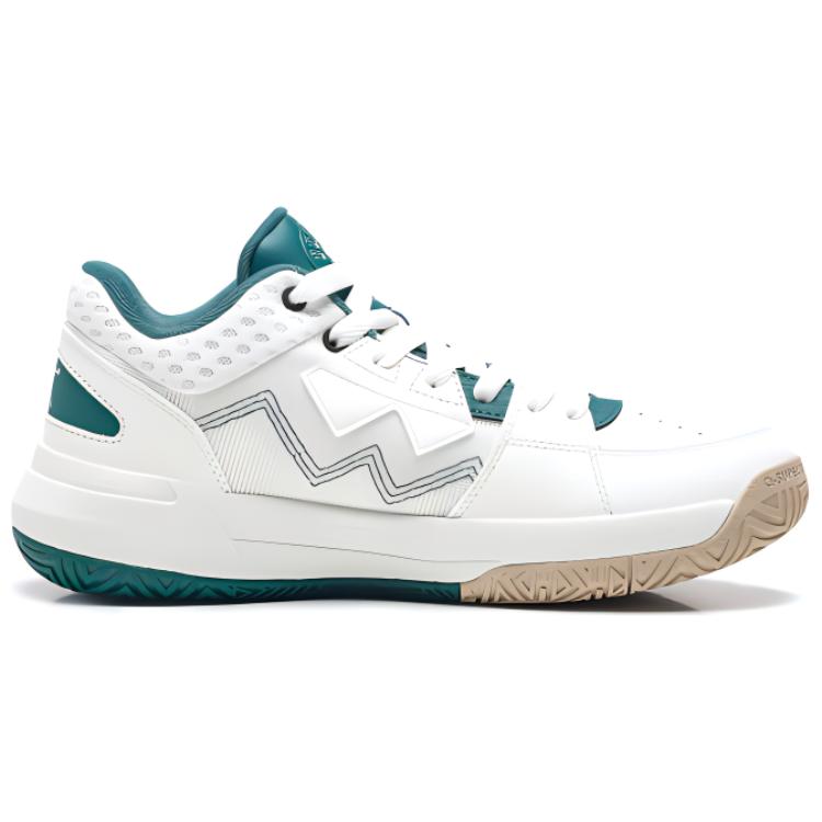 QIAODAN Cushioning Low top Basketball Shoes Men’s White Green
