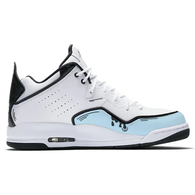 Jordan Courtside 23 Slip Resistant Abrasion Resistant Cushioning Mid top Vintage Basketball Shoes Men’s White