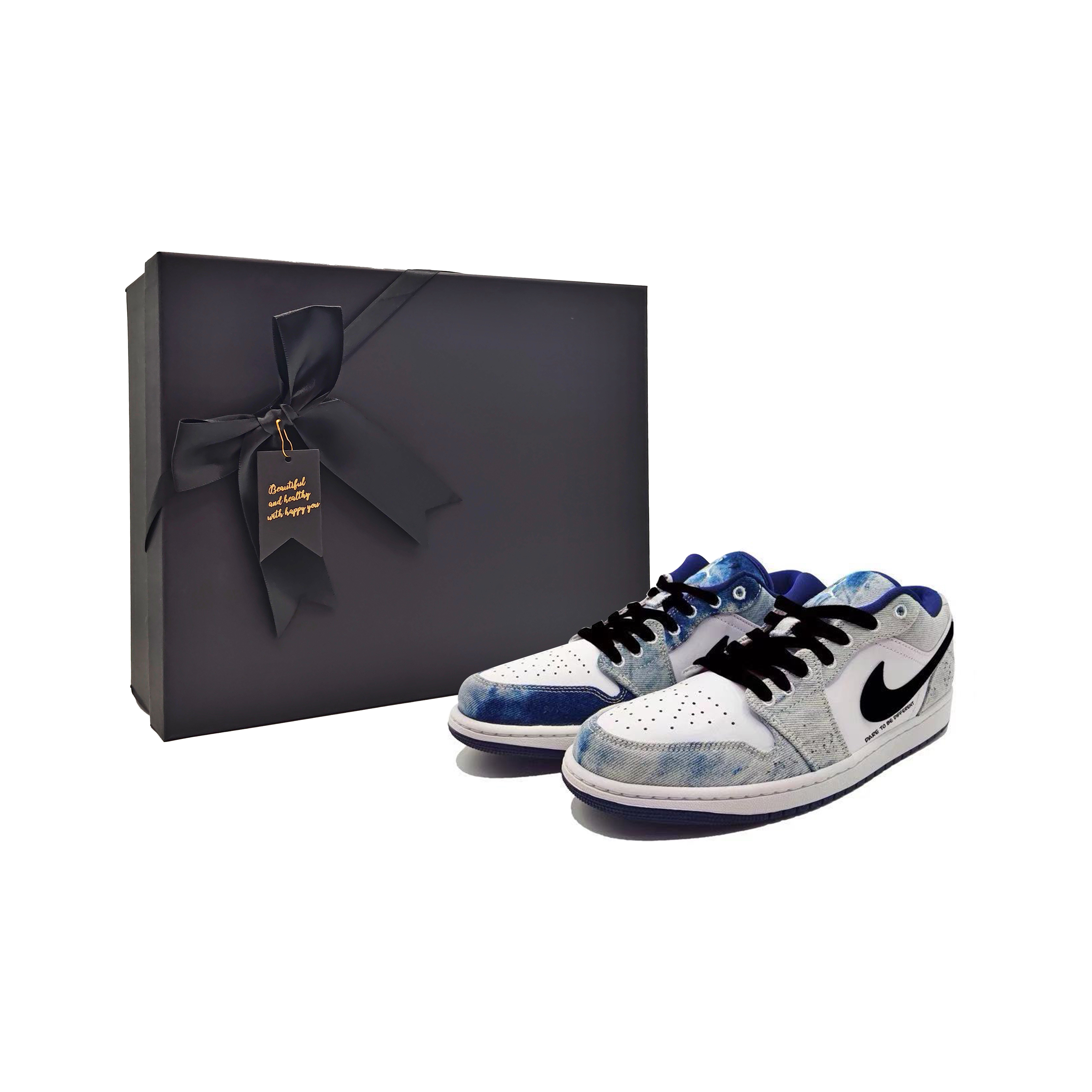 Jordan Air Jordan 1 Infinity Abrasion Resistant Low top Vintage Basketball Shoes Men’s White Blue