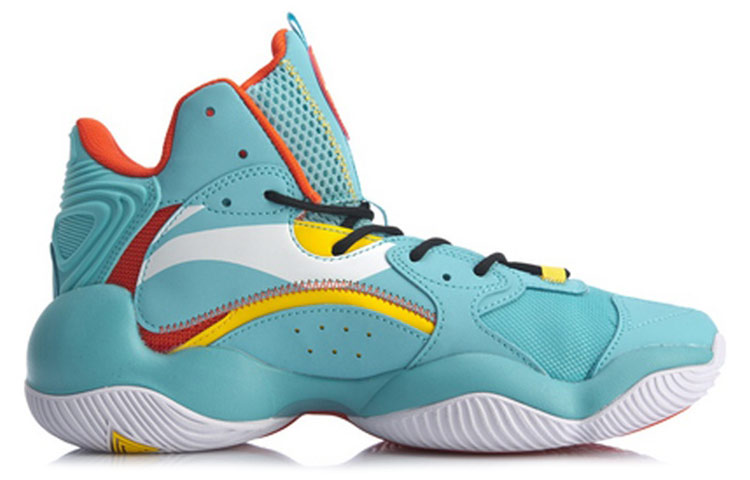 Li Ning Power 6 V2 Cushioning Slip Resistant Mid top Basketball Shoes Men’s Blue