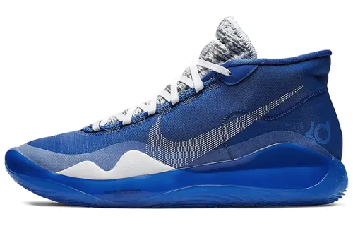 Nike KD 12 Zoom TB Durant Fashionable and versatile Shock Absorbing and Anti-slip Middle-top Basketball Shoes Men's Blue