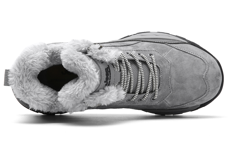 Jeep Fleece Lined Collection, Lightweight Thickened Thermal Slip Resistant Mountaineering Mid top Outdoor Shoes Men’s