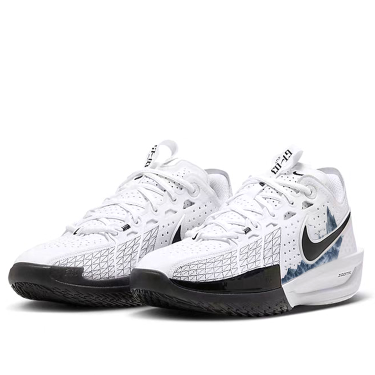 Nike G.T. Cut 3 Trendy Cushioning Slip Resistant Abrasion Resistant Low top Basketball Shoes Unisex White