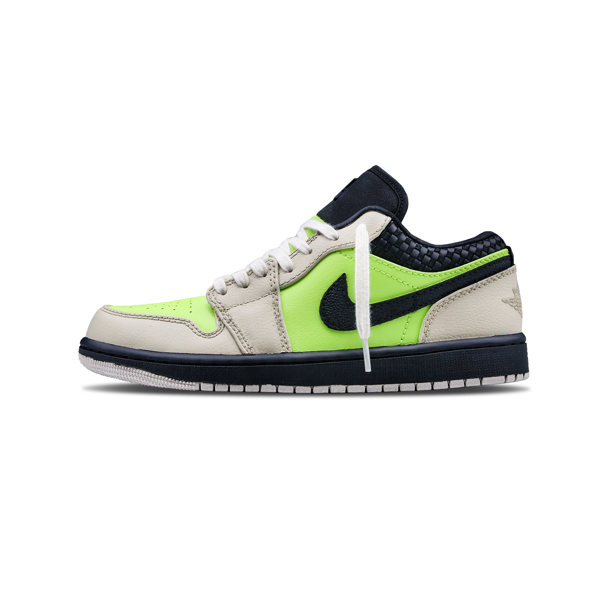 Jordan Air Jordan 1 Low ‘Bright Cactus’ Low top Vintage Basketball Shoes Women’s Beige Black Green