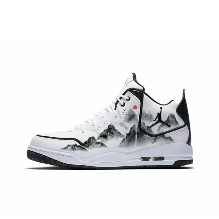 Jordan Courtside 23 Abrasion Resistant Mid top Vintage Basketball Shoes Men's White