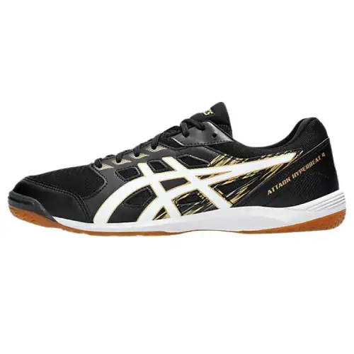 ASICS Attack Hyperbeat 4 Abrasion Resistant Low top Table Tennis Shoes Men's Black White