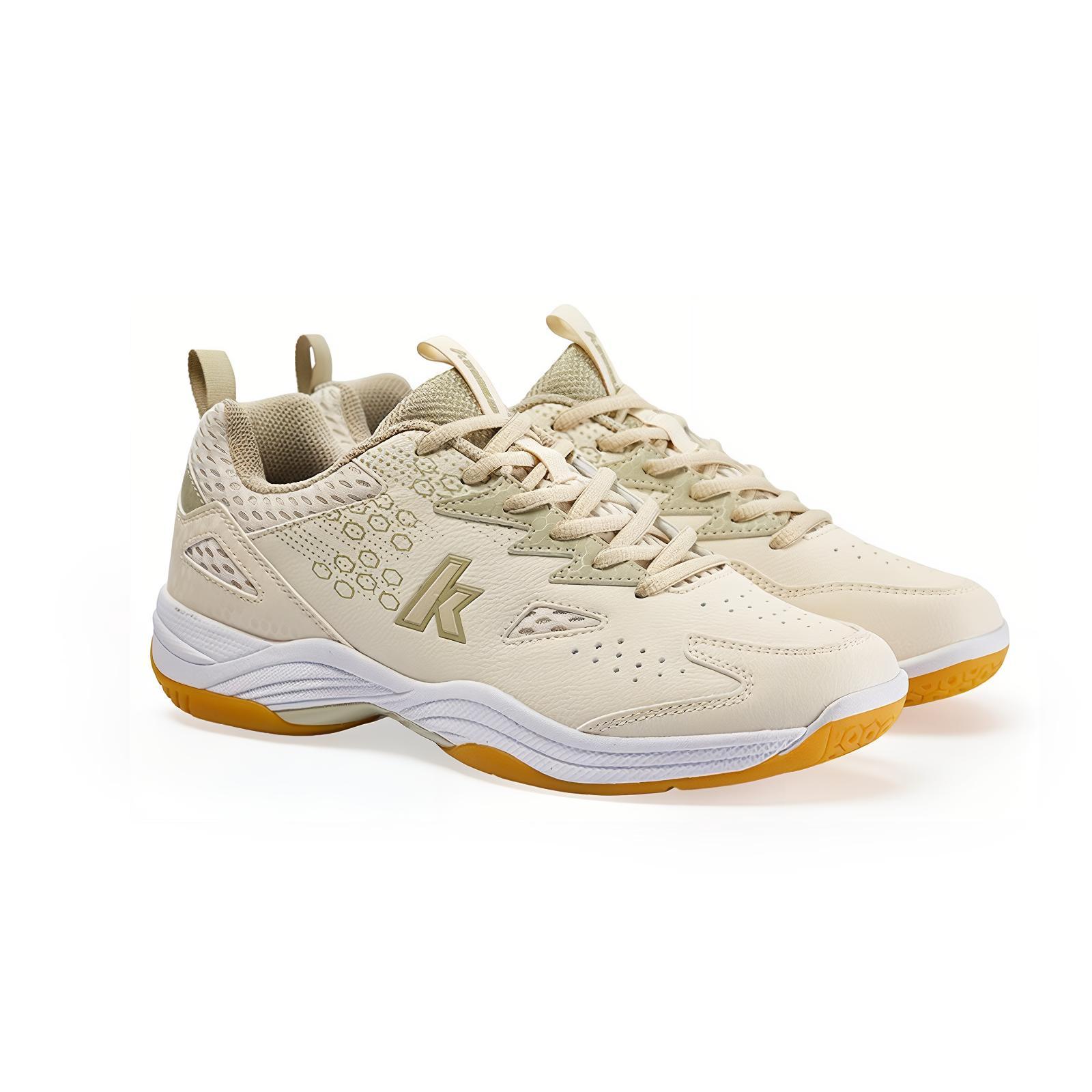 Kawasaki Cushioning Abrasion Resistant Cushioning, Wear Resistant Low top Badminton Shoes Unisex Sand Gray