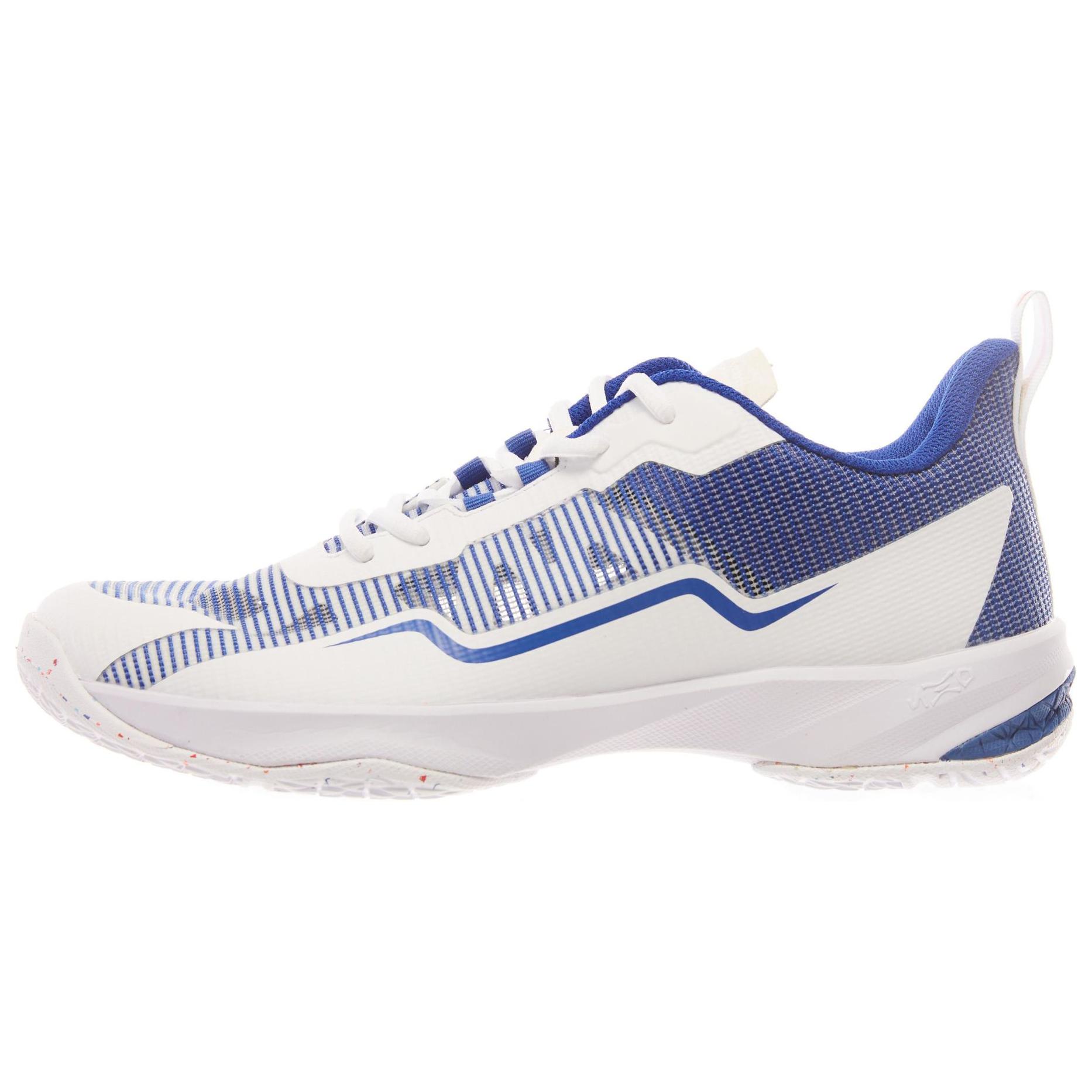 DECATHLON Perfly 560 Cushioning Abrasion Resistant Cushioning, Wear Resistant Low top Badminton Shoes Men’s White Blue